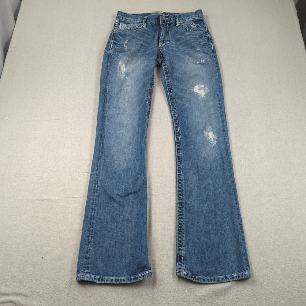Bke Jeans Mens 30x34 Blue Fulton Boot Cut Western Distressed Cowboy